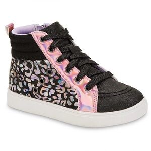 Leopard Athletic High-Top Girl Sneaker Shoes size 3